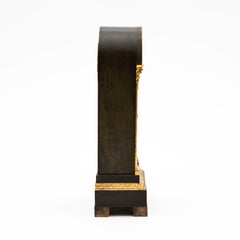 Antique Charles X French Patinated Bronze and Ormolu Clock