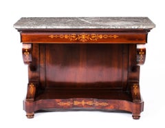 Antique Charles X Period Tigerwood Console Table, 19th Century