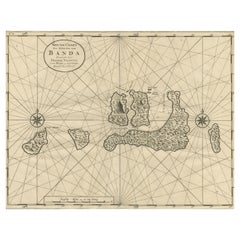 spice islands map Antique Chart of the Banda Islands or The Spice Islands, Indonesia, 1726