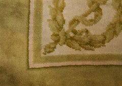 Antique Chartreuse Green Wiener Werkstätte Rug by Philipp Haas & Söhne, 1890s