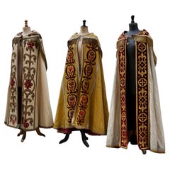 Antique Chasuble Vêtement religieux Textile brodé, 3 Pieces