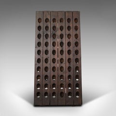 Antique Chateau Champagne Riddler, French, Oak, 120 Bottle, Wine Rack, Victorian