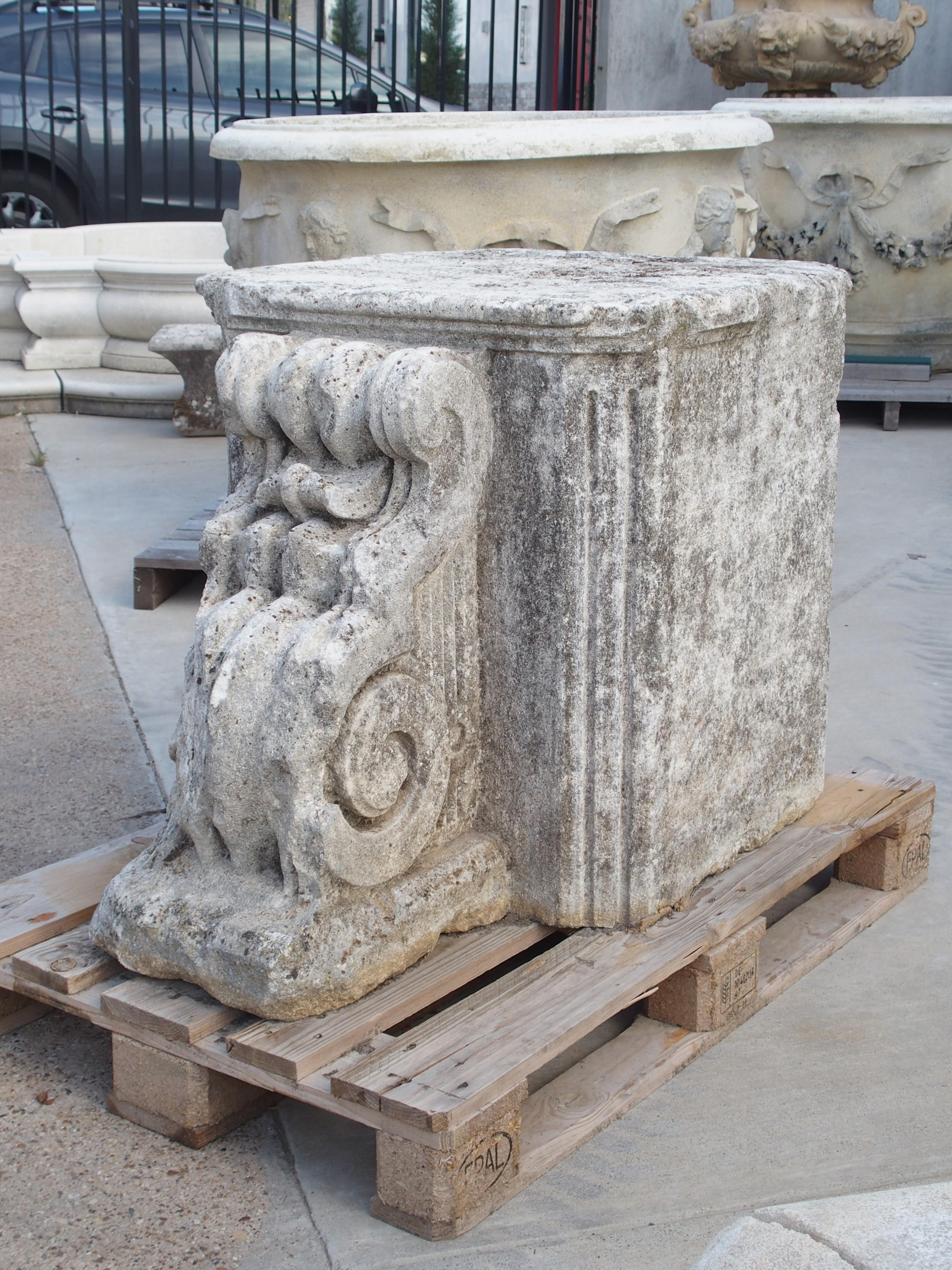 Antique Chateau Column Base or Architectural from Dijon, France, Circa 1750 For Sale 5