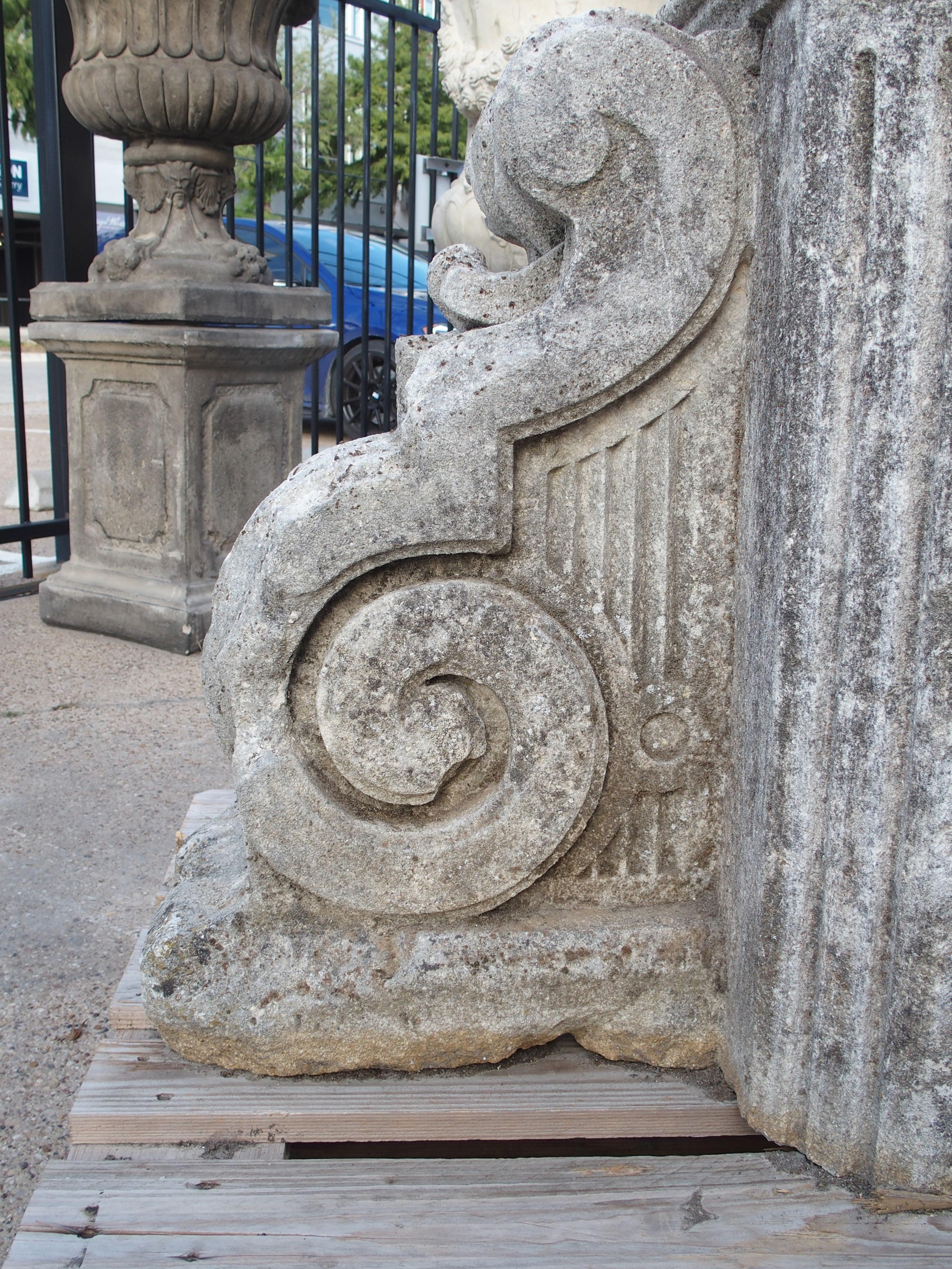 Stone Antique Chateau Column Base or Architectural from Dijon, France, Circa 1750 For Sale