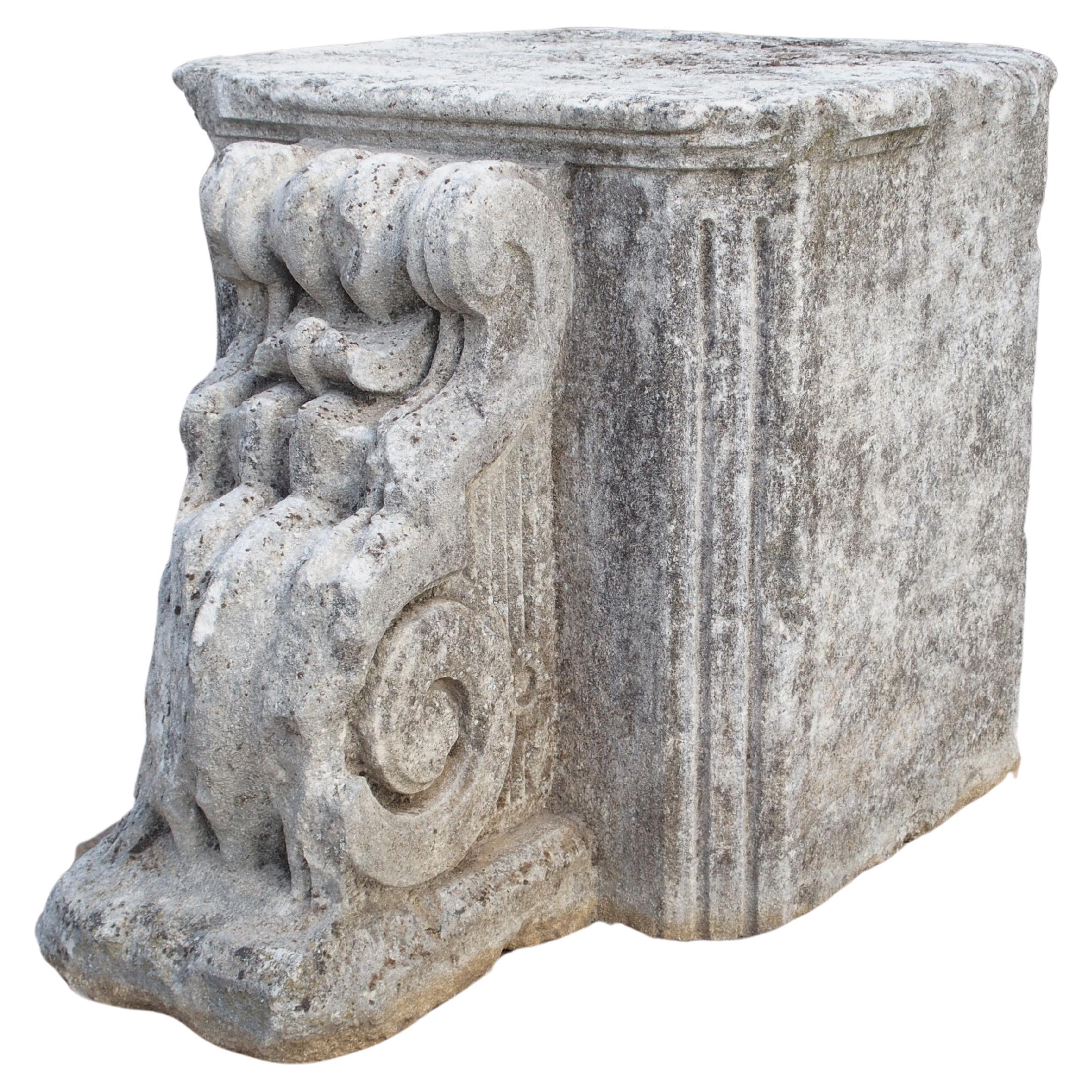 Antique Chateau Column Base or Architectural from Dijon, France, Circa 1750 For Sale