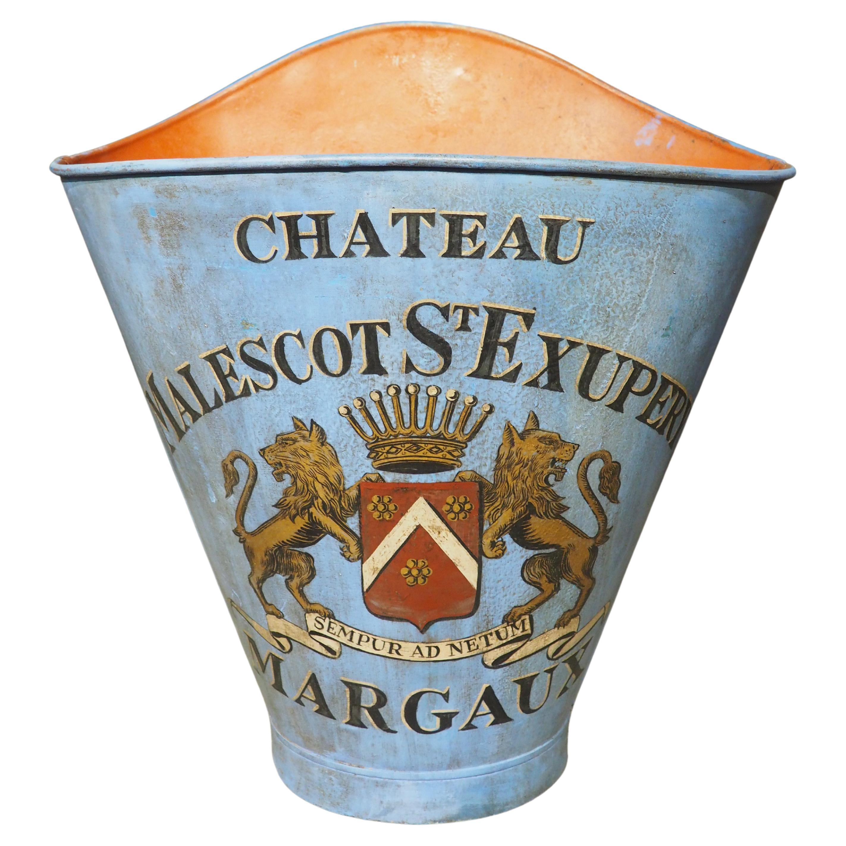Antique “Château Malescot St. Exupéry” Grape Harvesting Hotte from France