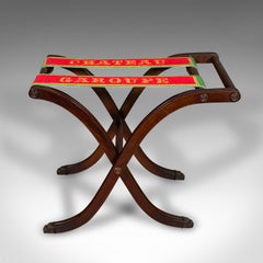 Antique Chateau Luggage Stand, French, Folding Suitcase Rack, Edwardian, C.1910