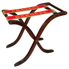 Antique Chateau Luggage Stand, French, Folding Suitcase Rack, Edwardian, C.1910