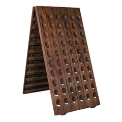 Antique Chateau Wine Rack, French, Oak, 120 Bottle Riddler, Victorian, C.1850