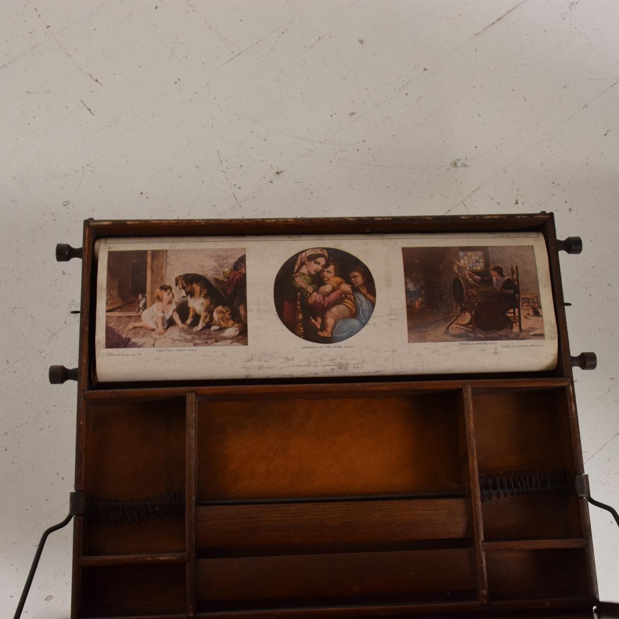 Antique Chautauqua Industrial Art Desk Lewis E. Myers & Company In Fair Condition In Chula Vista, CA