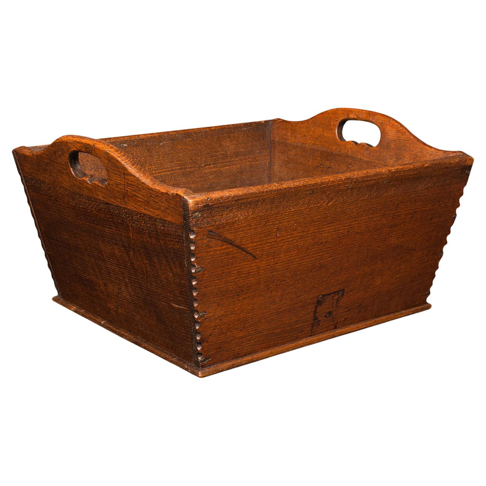 Antique Cheese Carrying Box, English, Oak, Garden Produce Tray, Georgian, c.1800