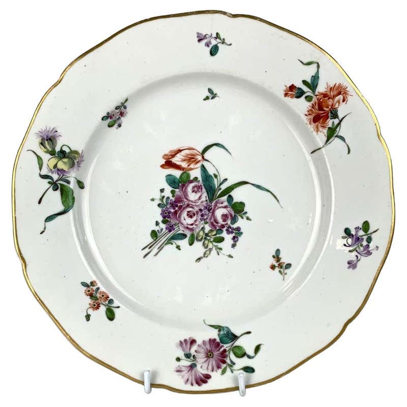 Sloane R Pottery Soup Plate with Hans Sloane Type Painting, Chelsea, circa 1755 For Sale ...
