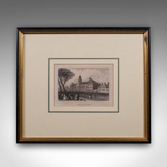 Antique Chelsea Hospital Picture, Framed Engraving, Art, Medical Interest, 1900