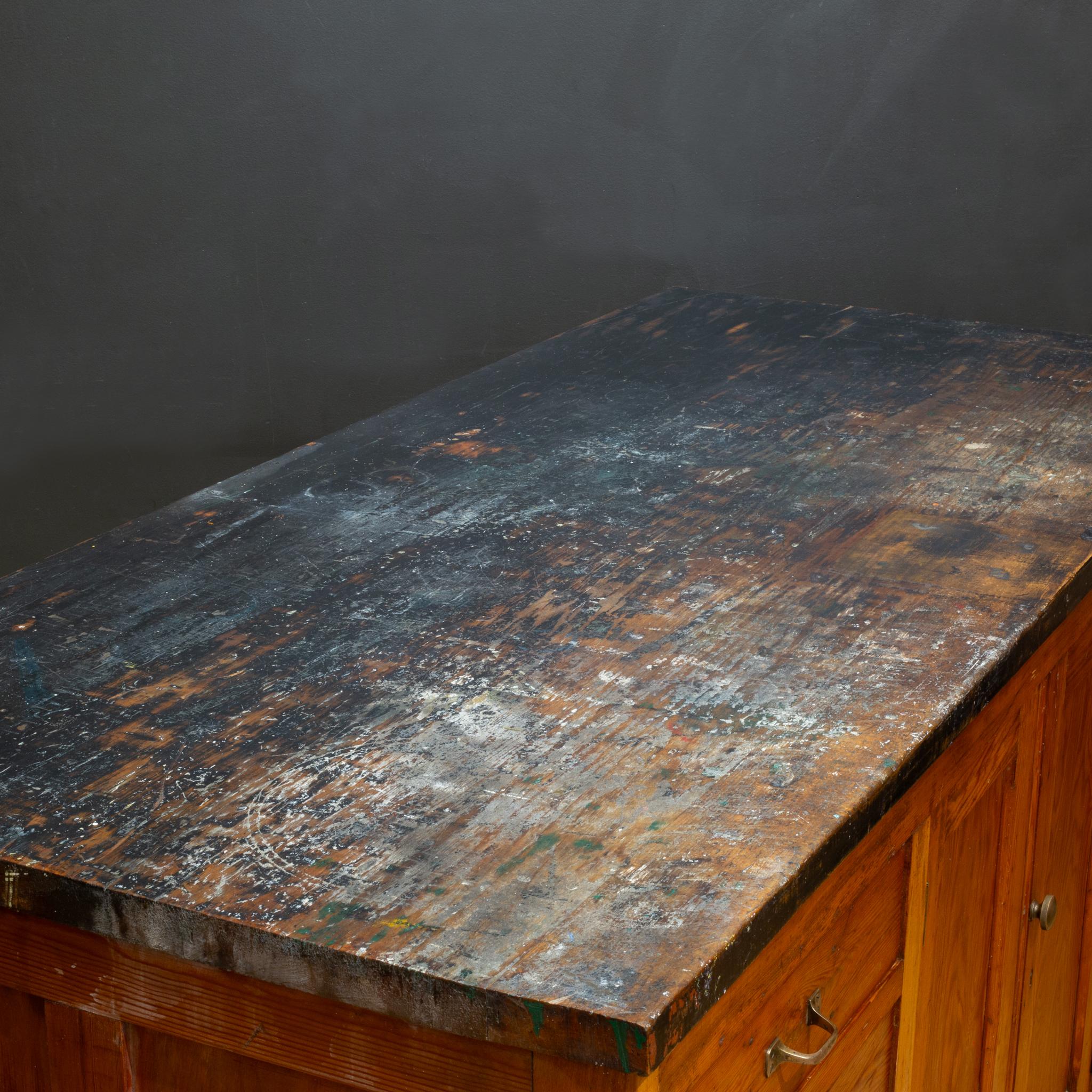 American Antique Chemistry Class Industrial Cabinet c.1920-1940 For Sale