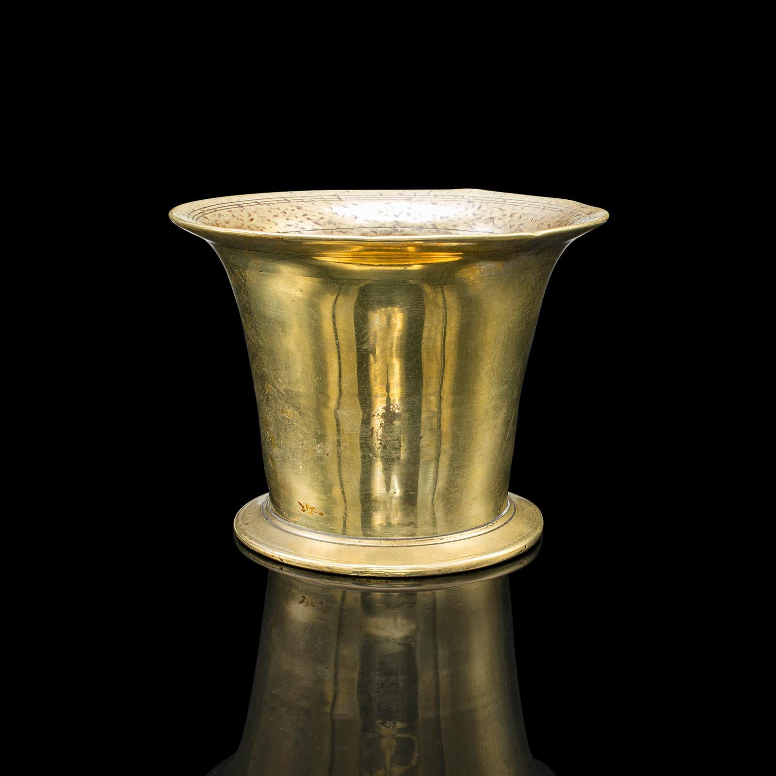 Late Victorian Antique Chemist's Mortar & Pestle, French Bronze Apothecary Aid, Victorian, 1900 For Sale
