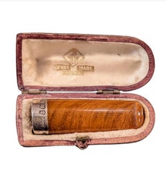 Antique Cheroot Cigar Holder made From Amber & Sterling Silver A.F & Co