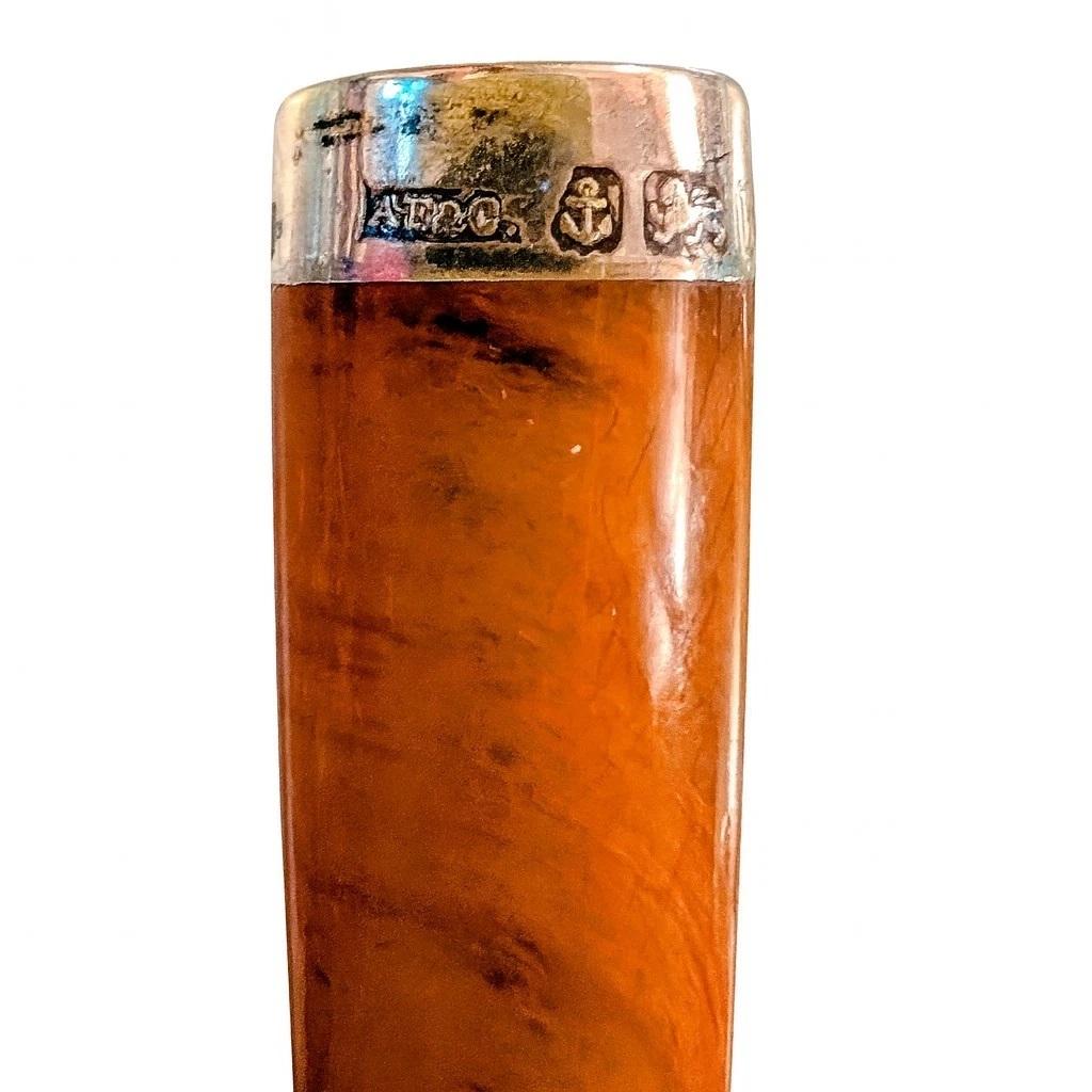 Antique Cheroot Cigar Holder made From Amber and Sterling Silver A.F ...