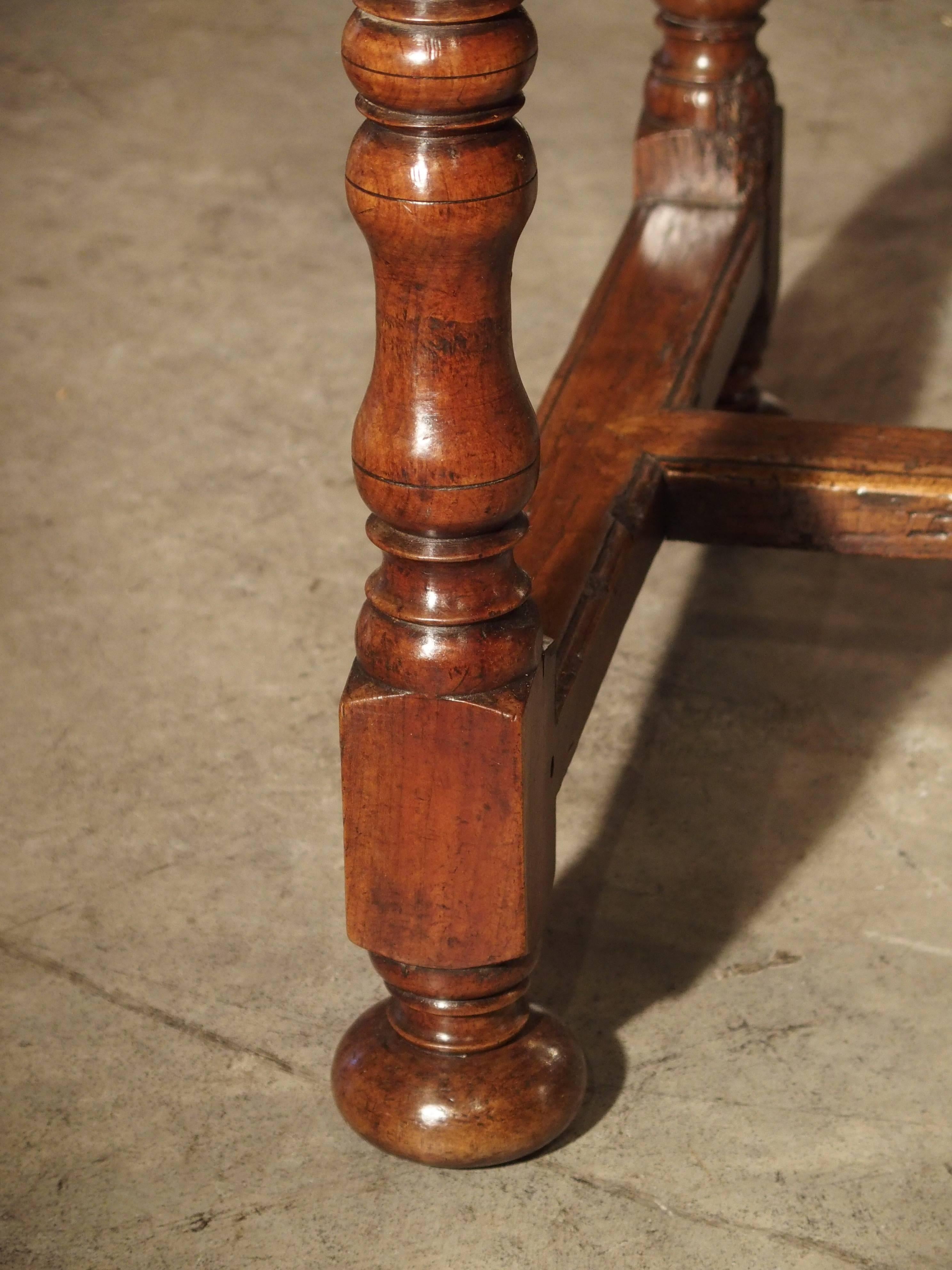 Antique Cherry and Walnut Wood Side Table, 18th Century 1