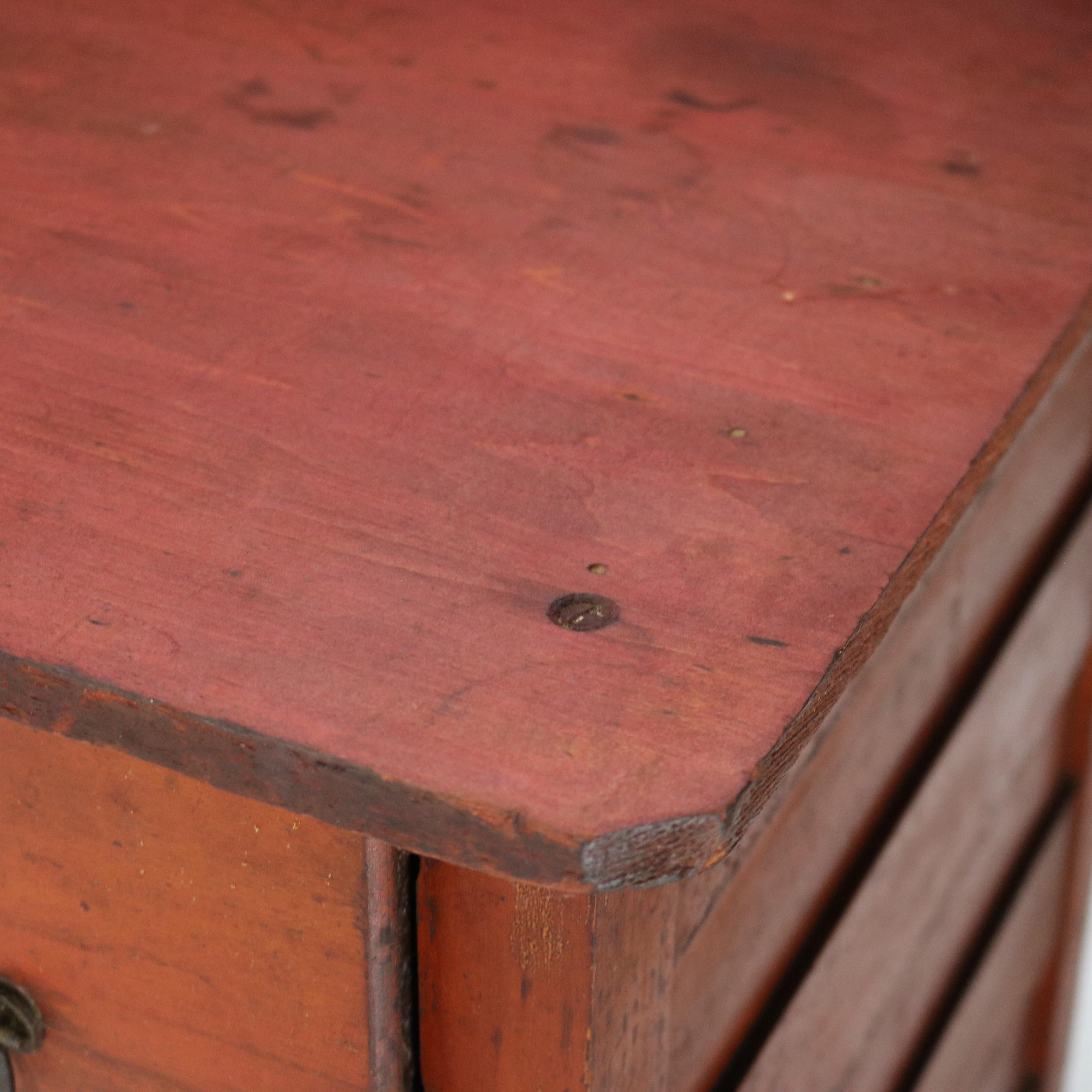 Antique Cherry Bakers Kitchen Cabinet with Upper Step-Back C1920 3