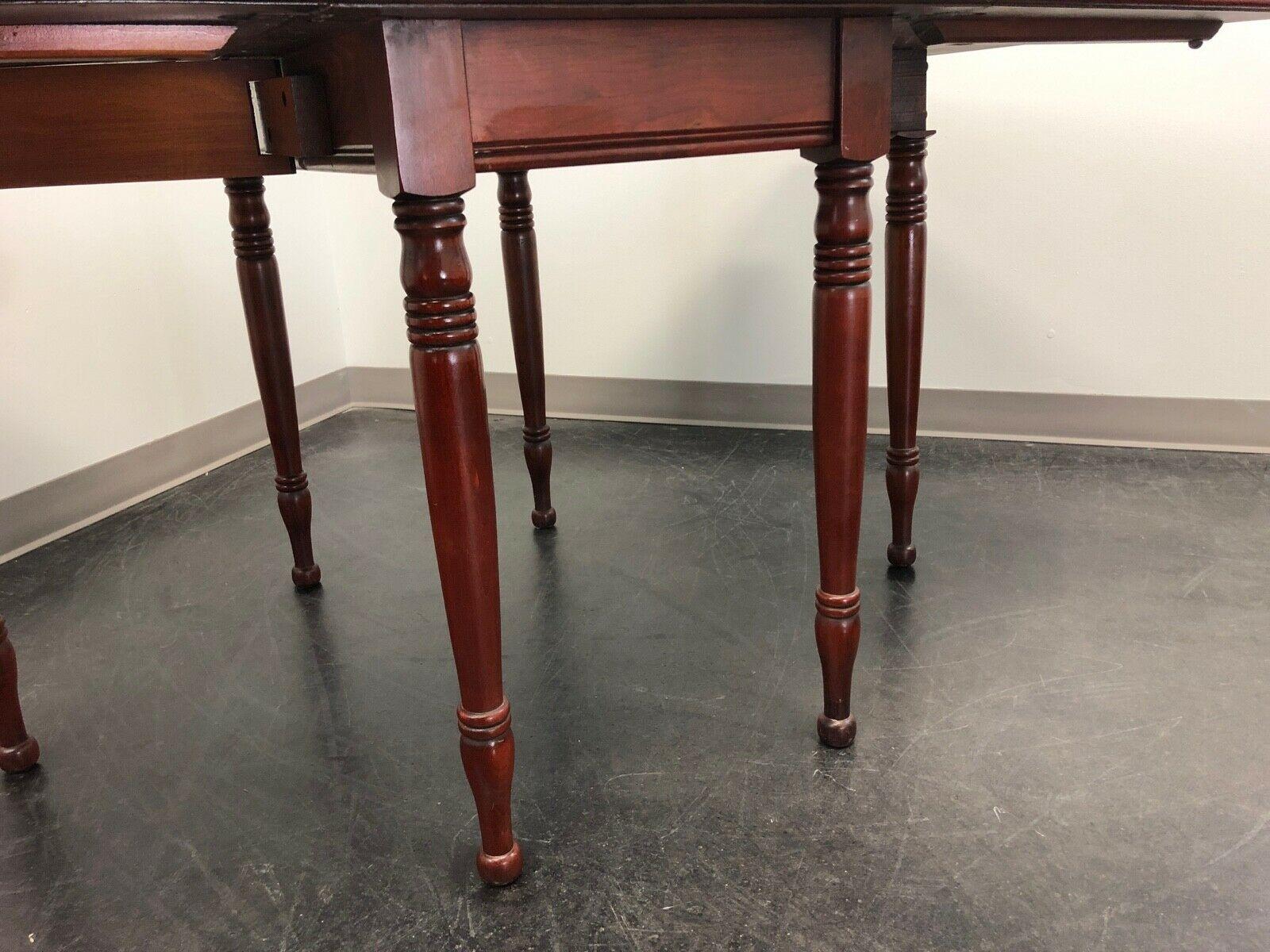 19th Century Antique Cherry Gateleg Drop-Leaf Dining Table