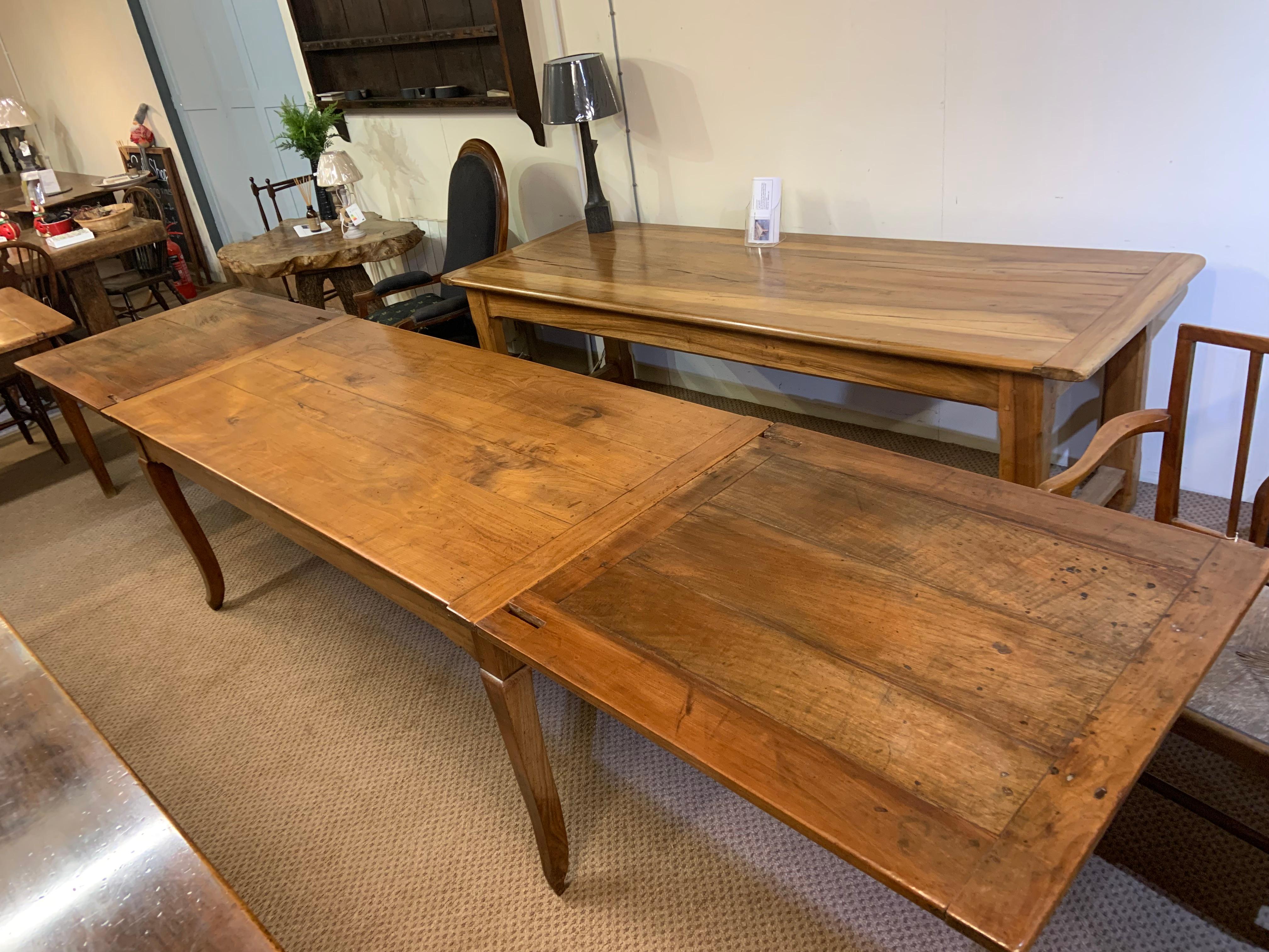 French Antique Cherry Extending Leaf Table