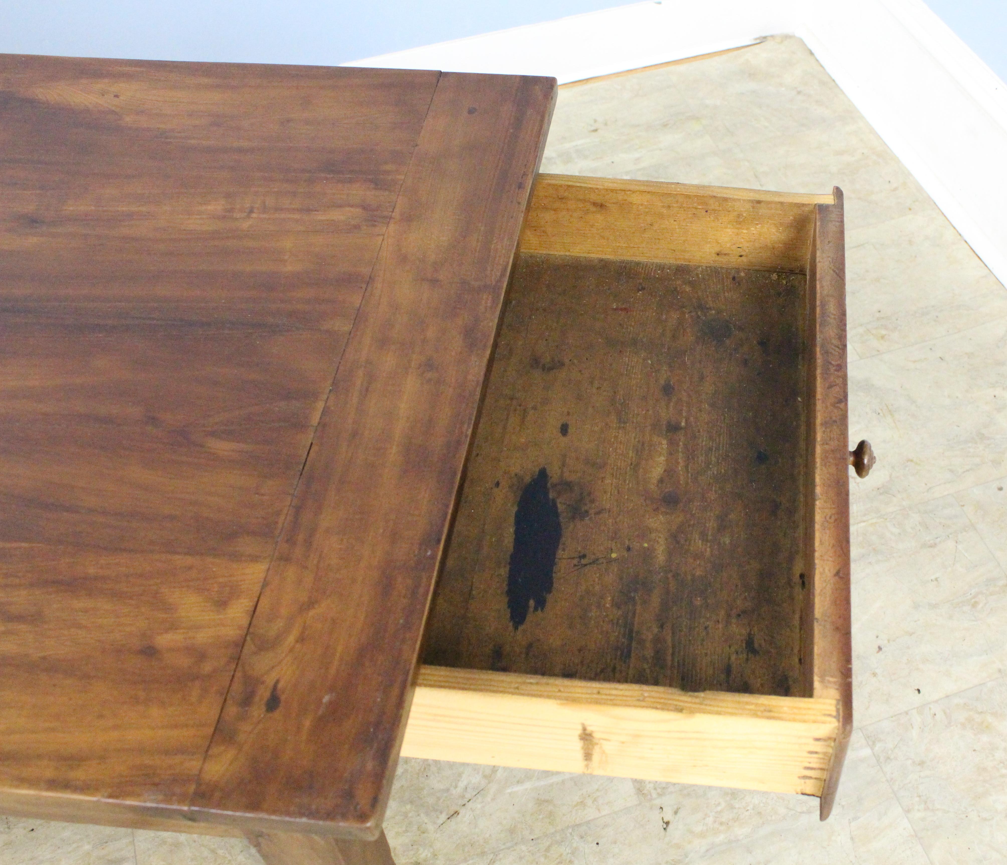 Antique Cherry Coffee Table, Two Drawers For Sale 5