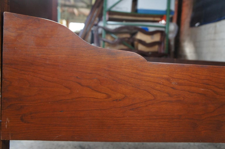 French Louis Philippe Cherry Wood King Size Sleigh Bed at 1stDibs