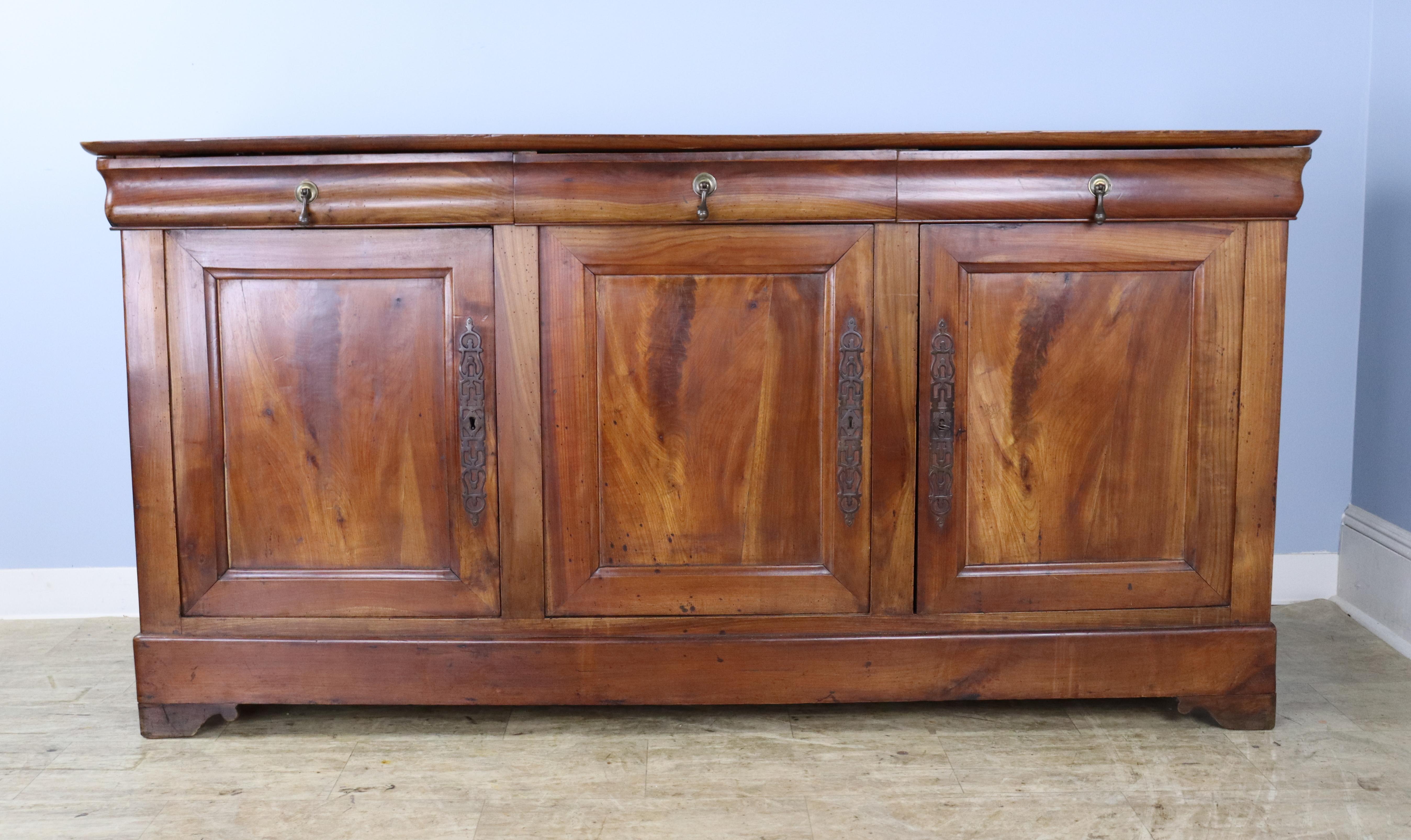 Antique Cherry Louis Philippe Enfilade In Distressed Condition In Port Chester, NY