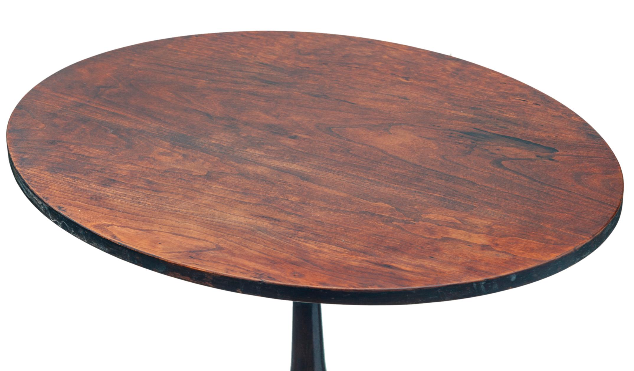 Antique Cherry Oval Lilt Top Table For Sale 5