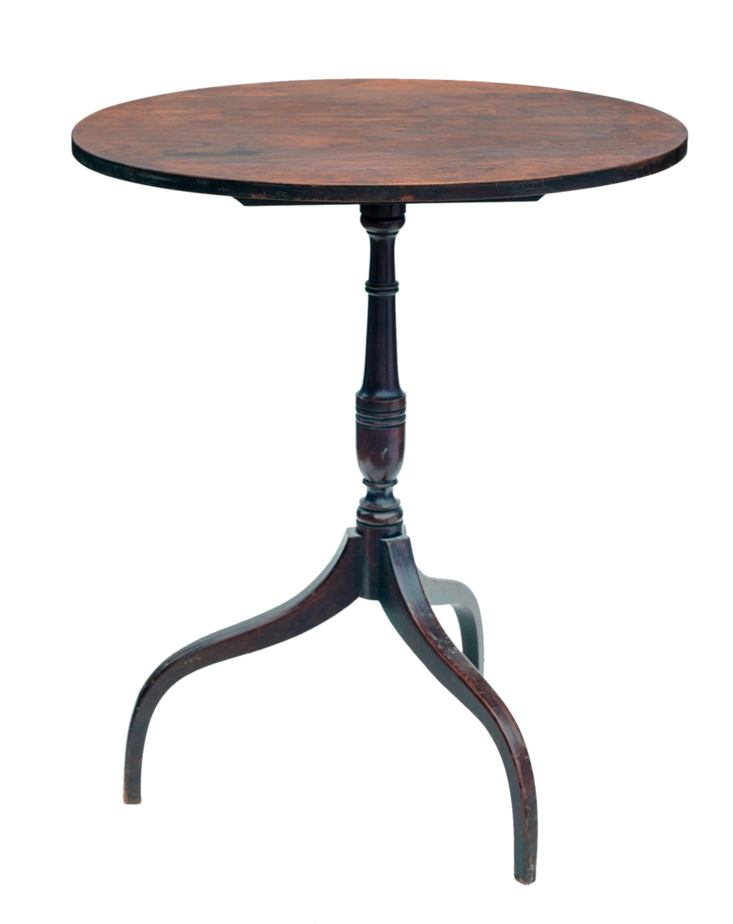 Hand-Crafted Antique Cherry Oval Lilt Top Table For Sale
