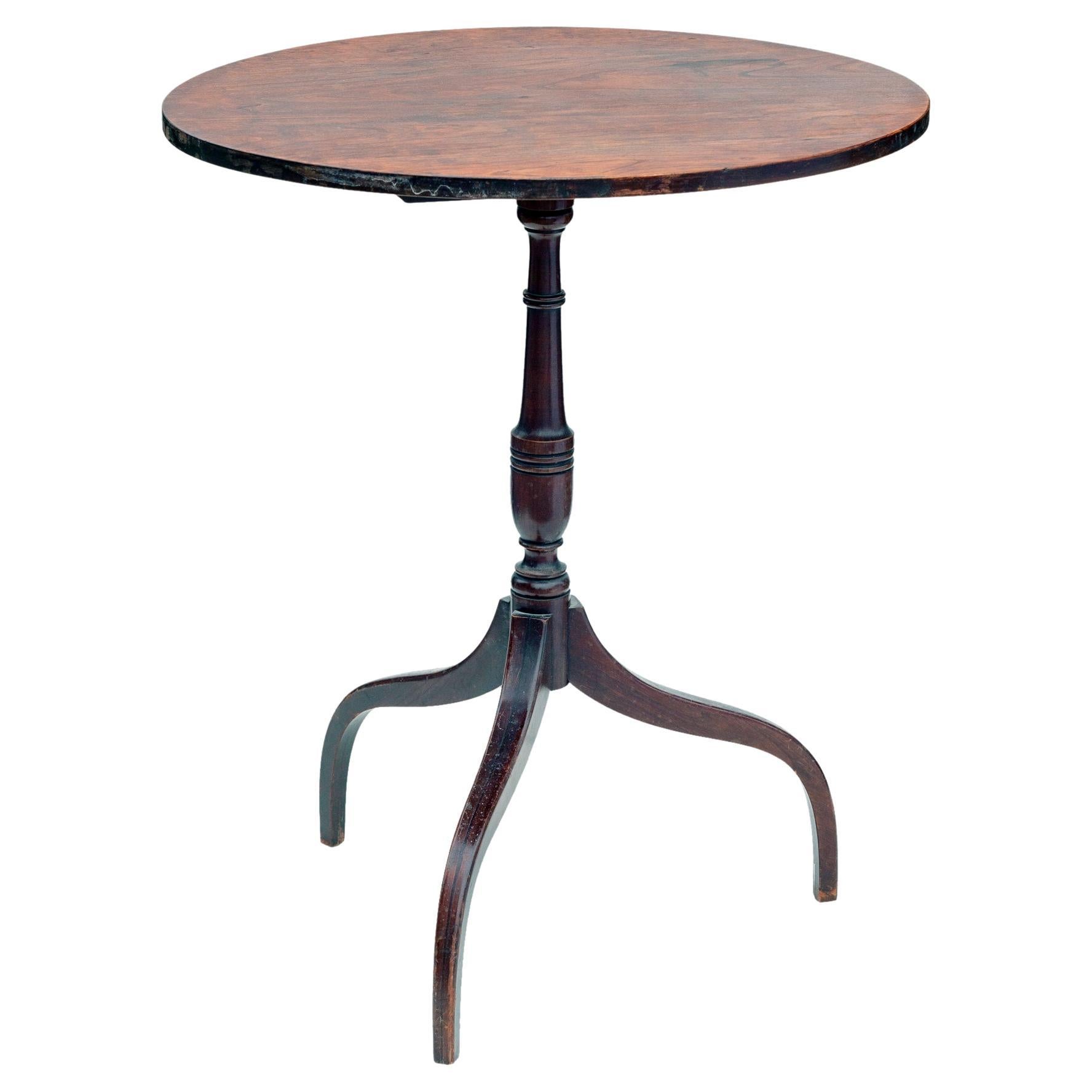 Antique Cherry Oval Lilt Top Table For Sale