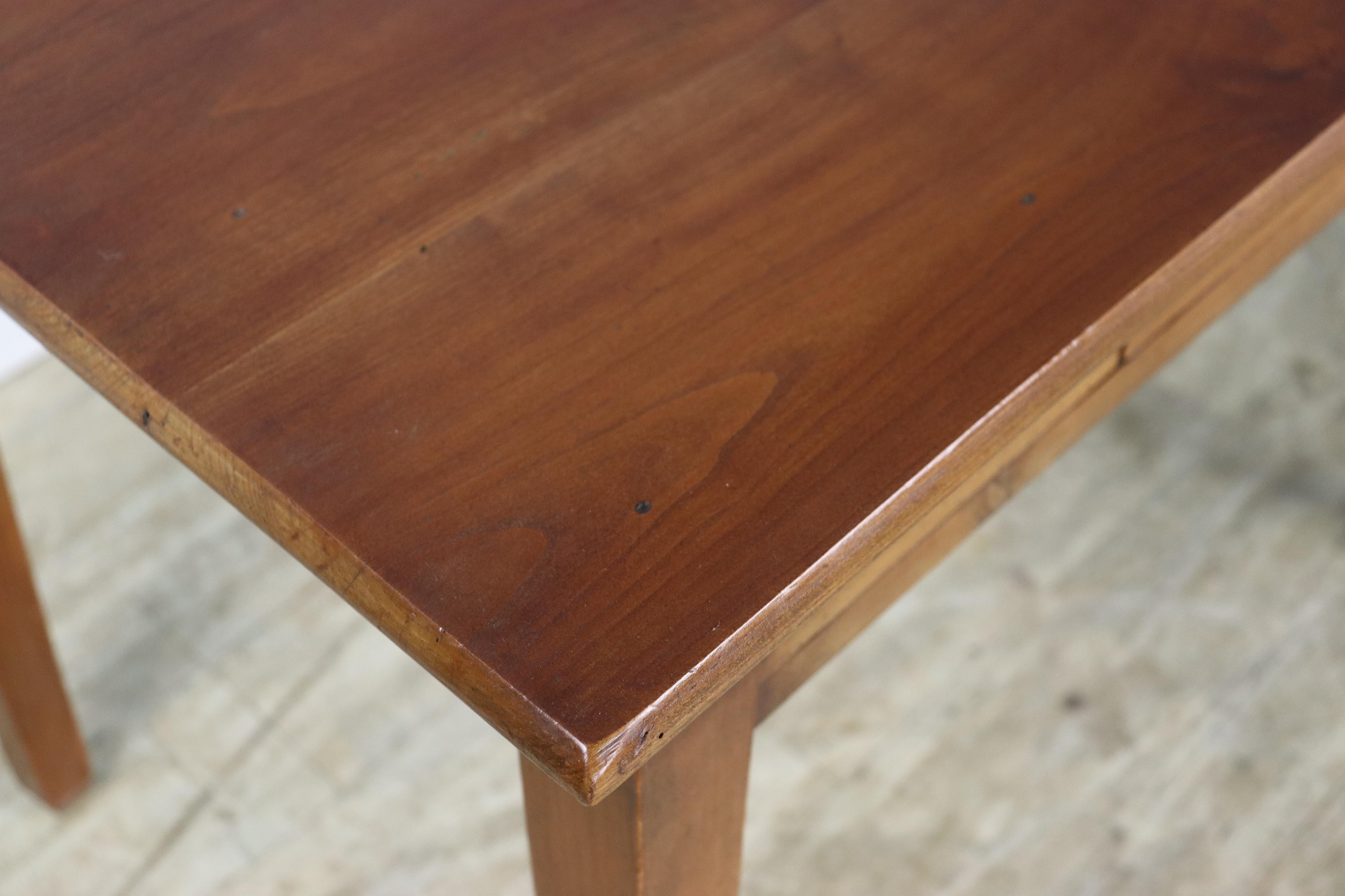 Antique Cherry Side Table or Small Desk, One Drawer For Sale 1