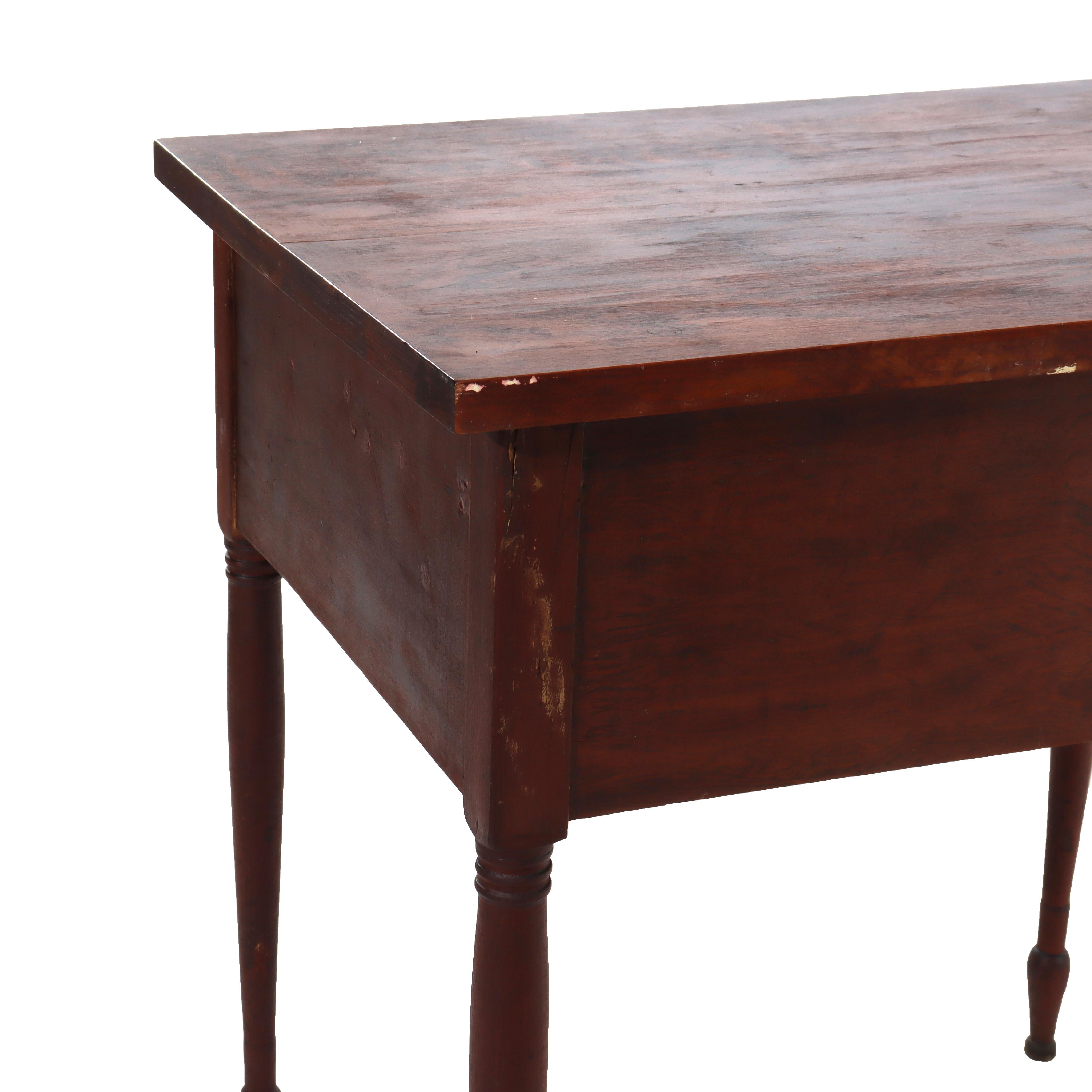 Antique Cherry & Tiger Maple 3-Drawer Small Server C1830 For Sale 2