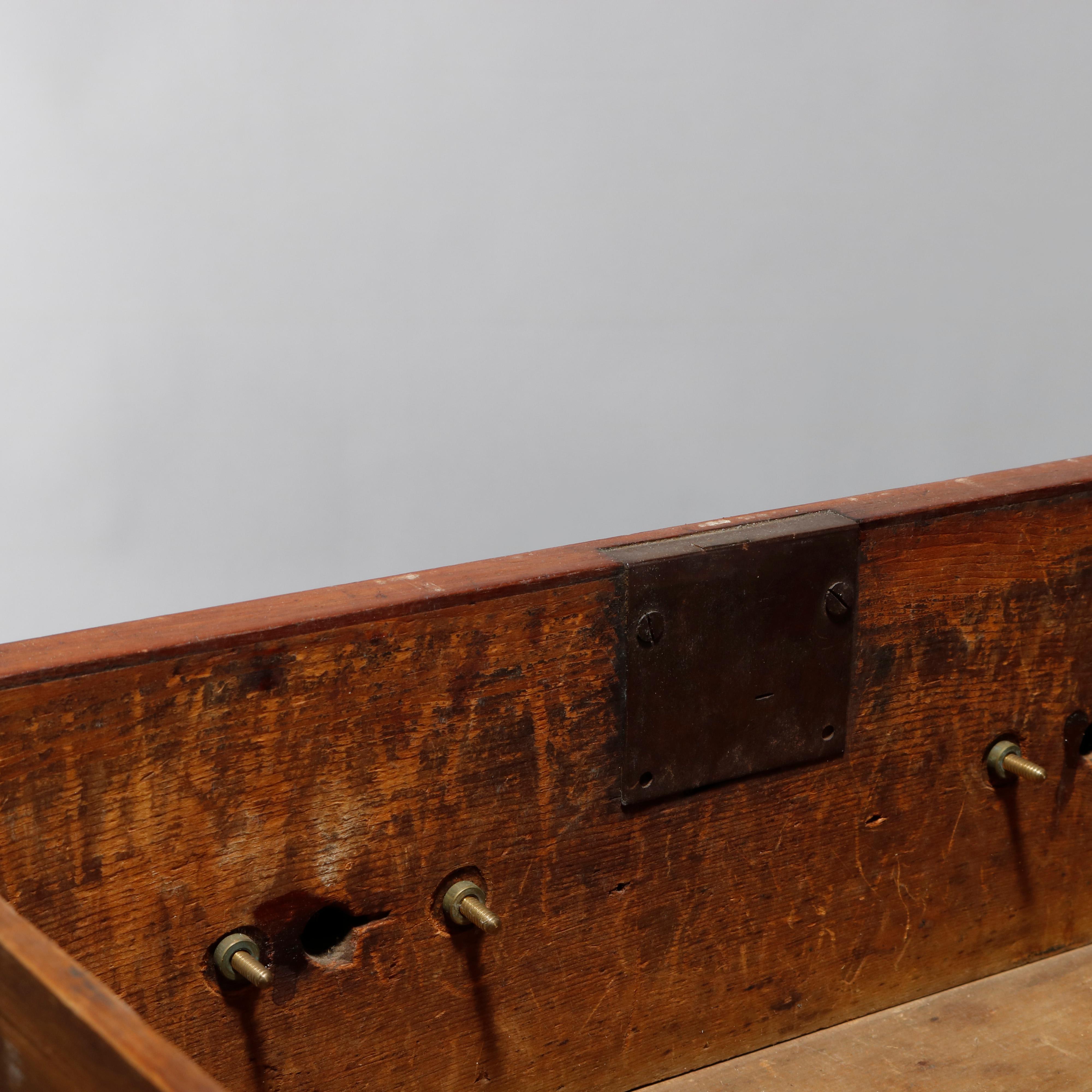 19th Century Antique Cherry & Tiger Maple Sheraton Two Drawer End Stand, Circa 1830