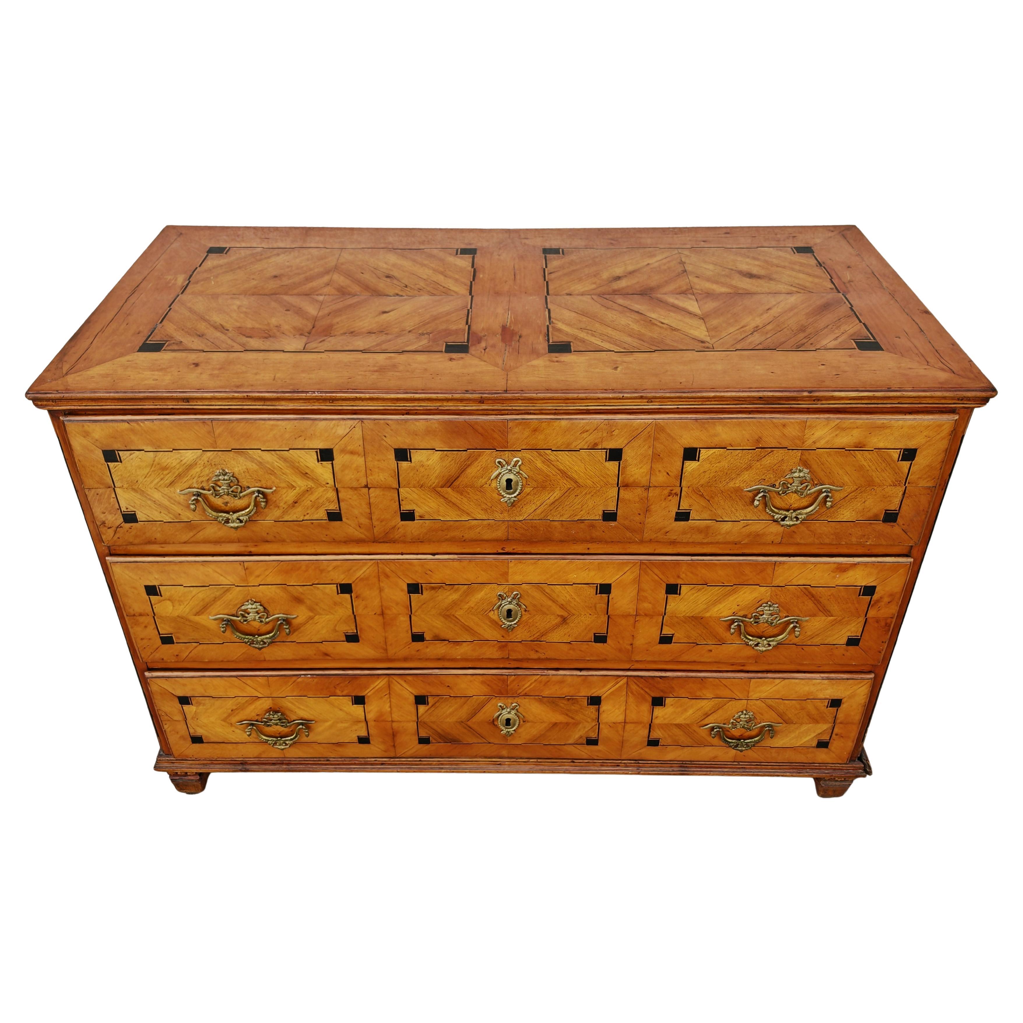 Antike Kommode aus Kirschenholz, Josephinim-Periode, Österreich 1790er Jahre