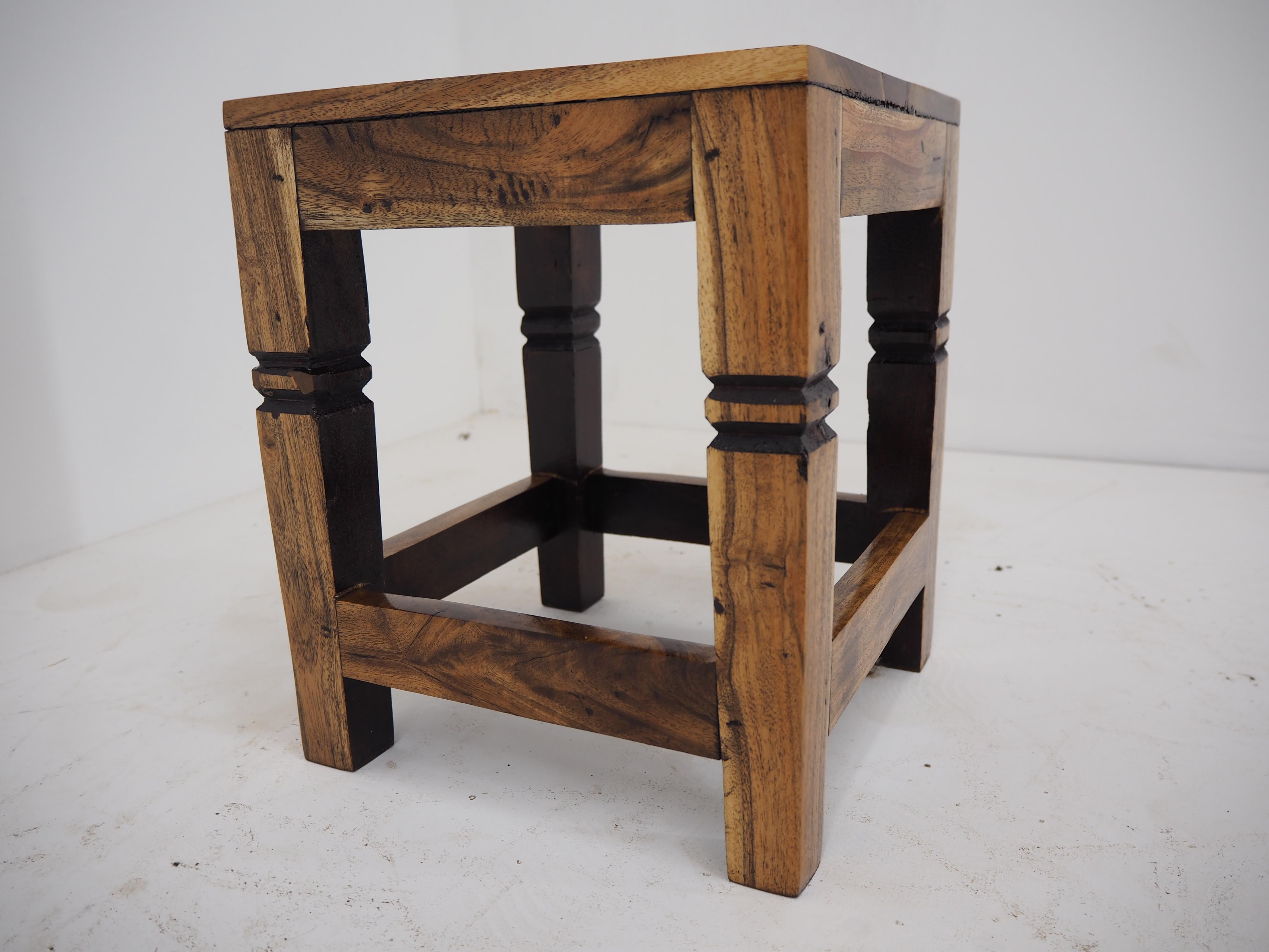 Mid-20th Century Antique Cherrywood Stool For Sale