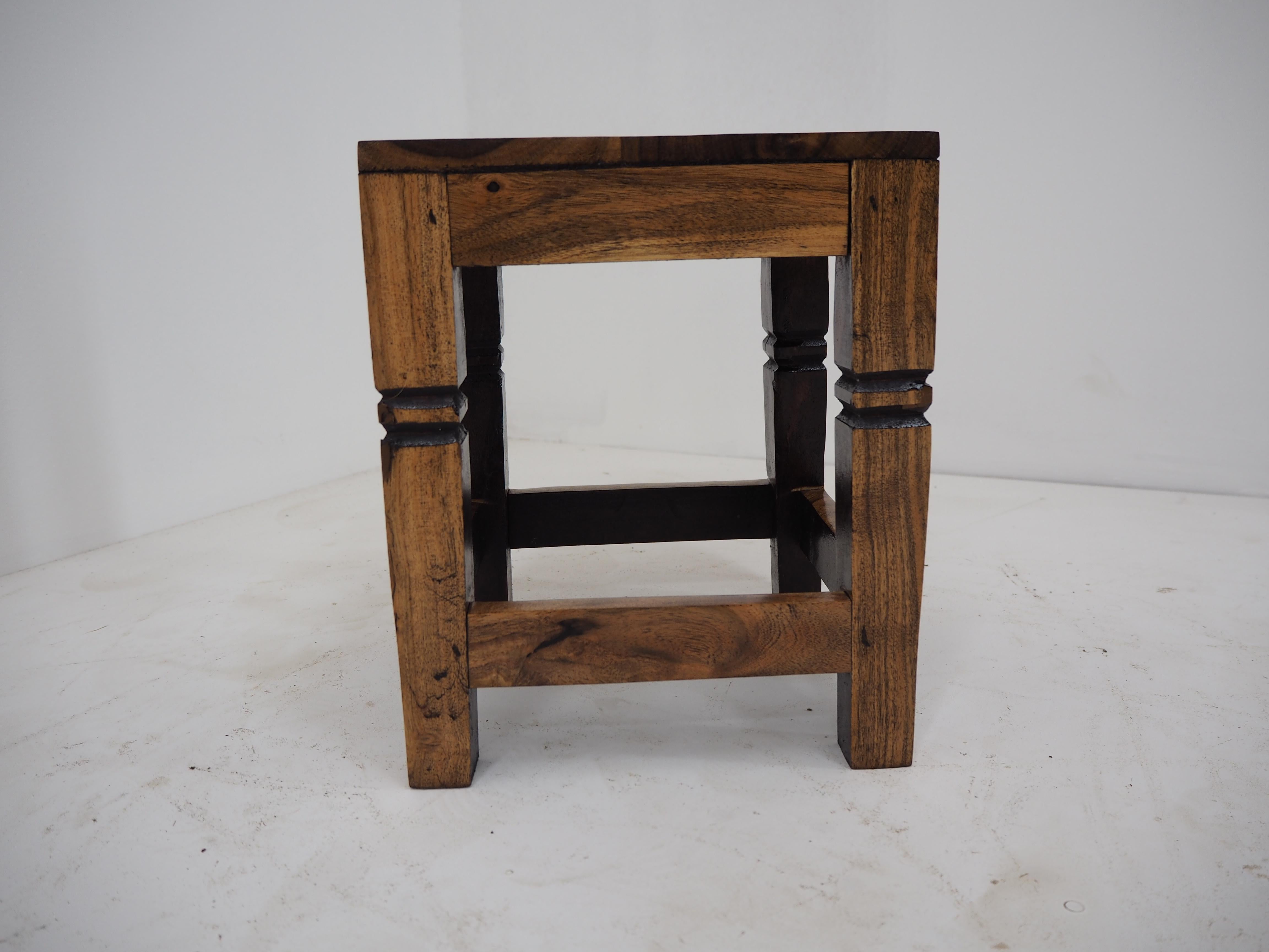 Antique Cherrywood Stool For Sale 2