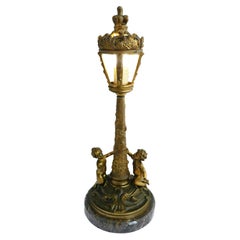 Antique Cherub Lamp French Light c1900-1910 