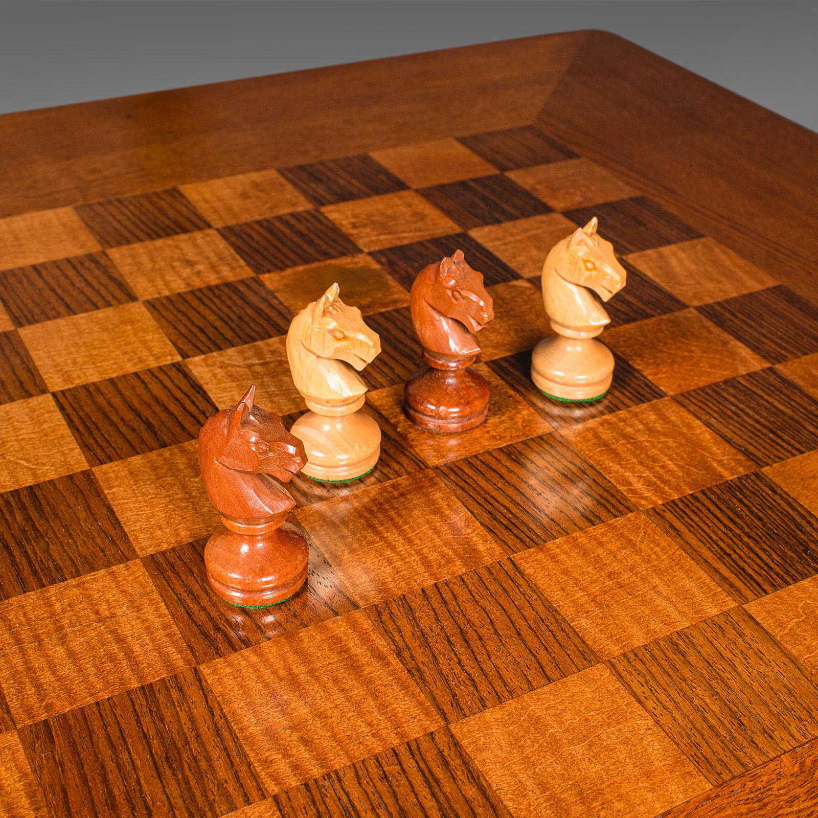 Antique Chess Table, English Oak, Games Table, Cotswold School, Mid 20th Century For Sale 5