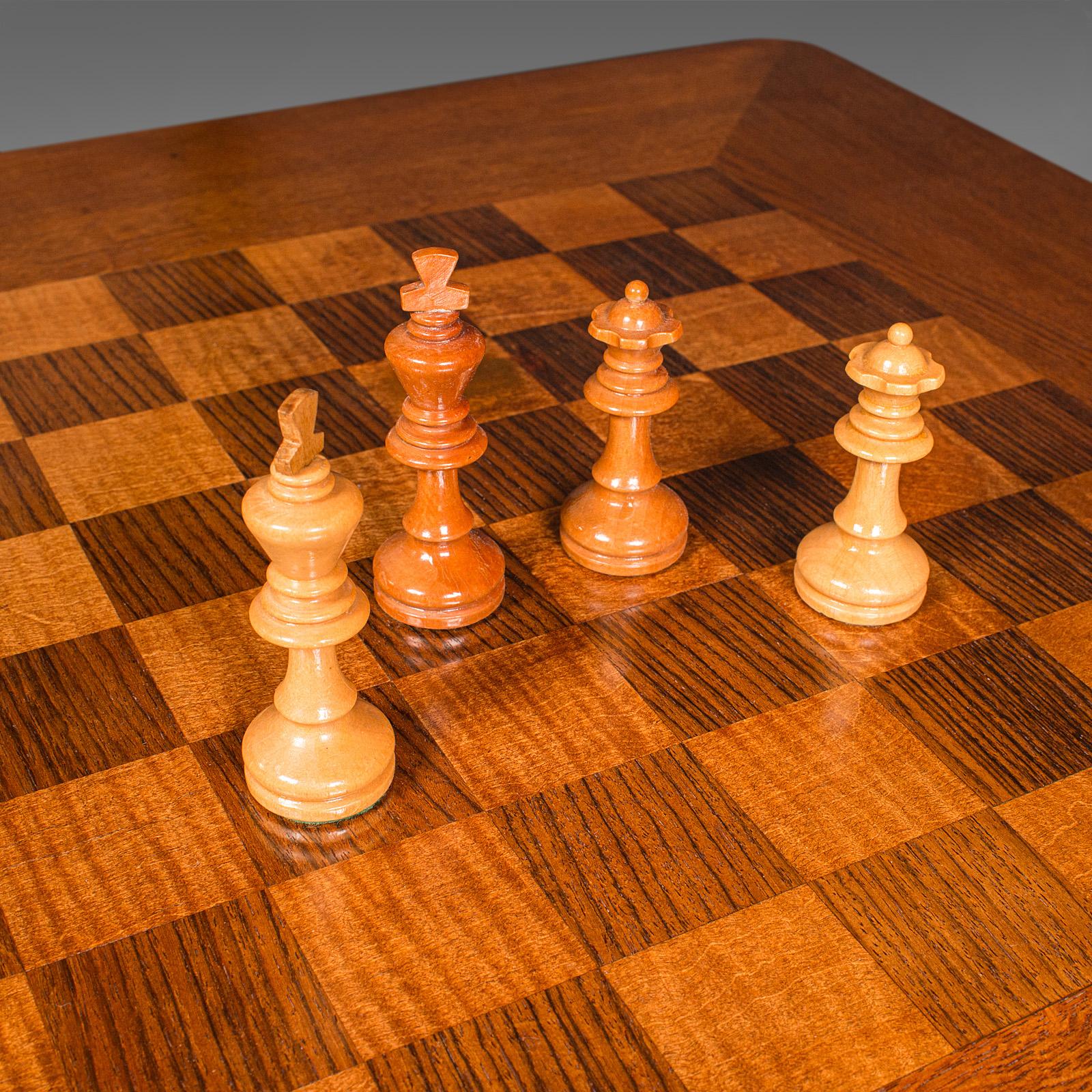 Antique Chess Table, English Oak, Games Table, Cotswold School, Mid 20th Century For Sale 6