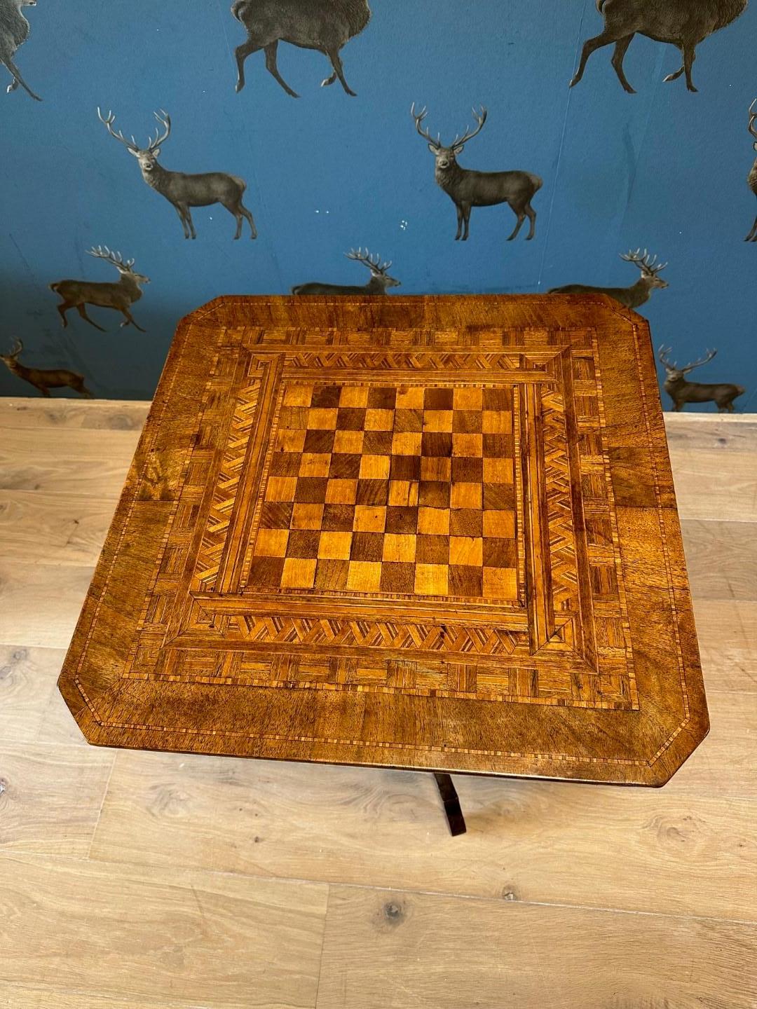 Antique Chess Table For Sale 3
