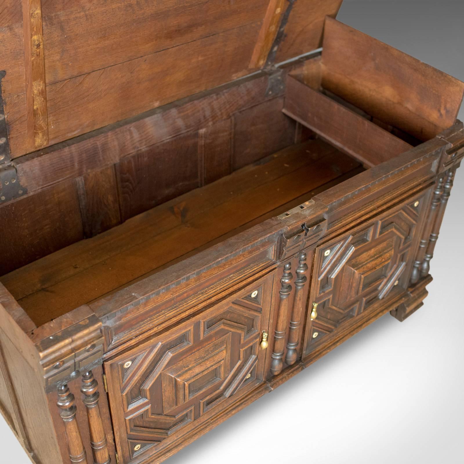 Antique Chest, French Coffer, Oak, Early 19th Century, circa 1800 For Sale 8