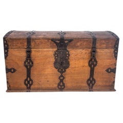 Antique chest, Northern Europe, circa 1850.