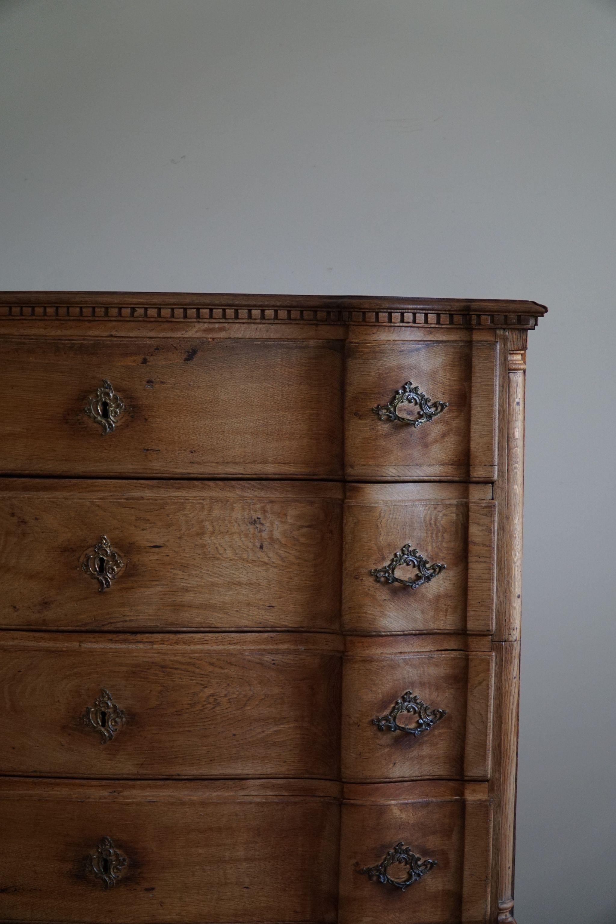 Antique Chest of Drawer, Made by a Danish Cabinetmaker, Late 18th Century For Sale 5