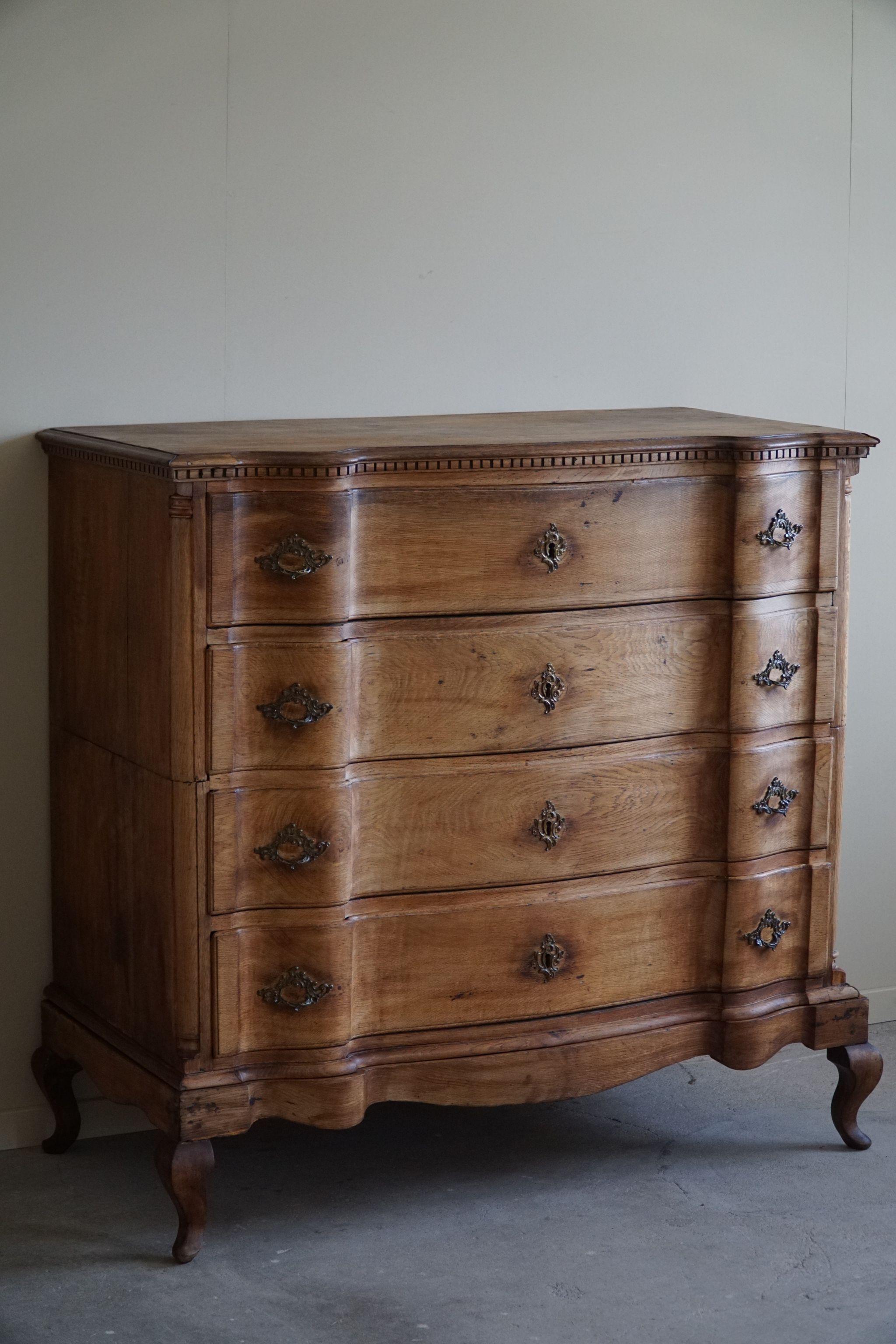 Antique Chest of Drawer, Made by a Danish Cabinetmaker, Late 18th Century For Sale 6