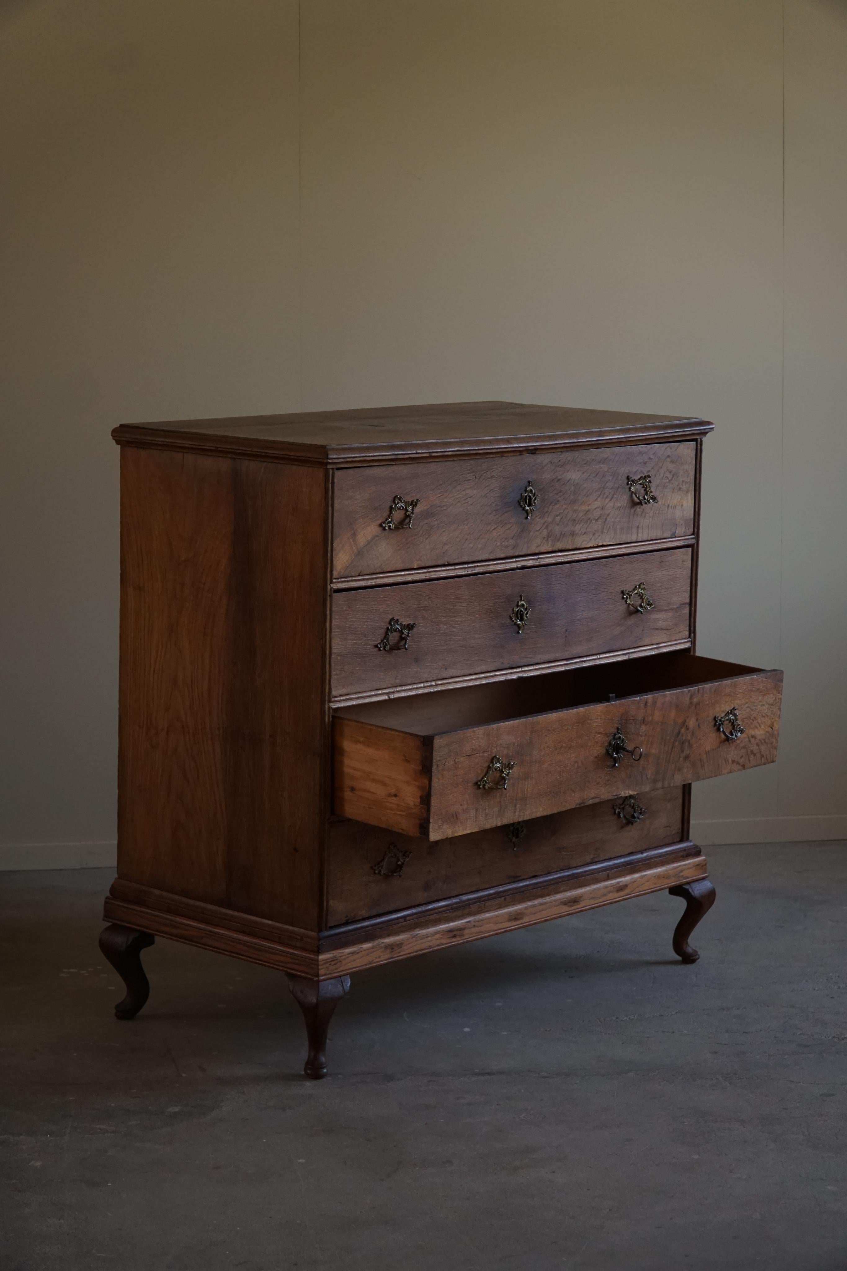 Antique Chest of Drawer, Made by a Danish Cabinetmaker, Late 18th Century 1