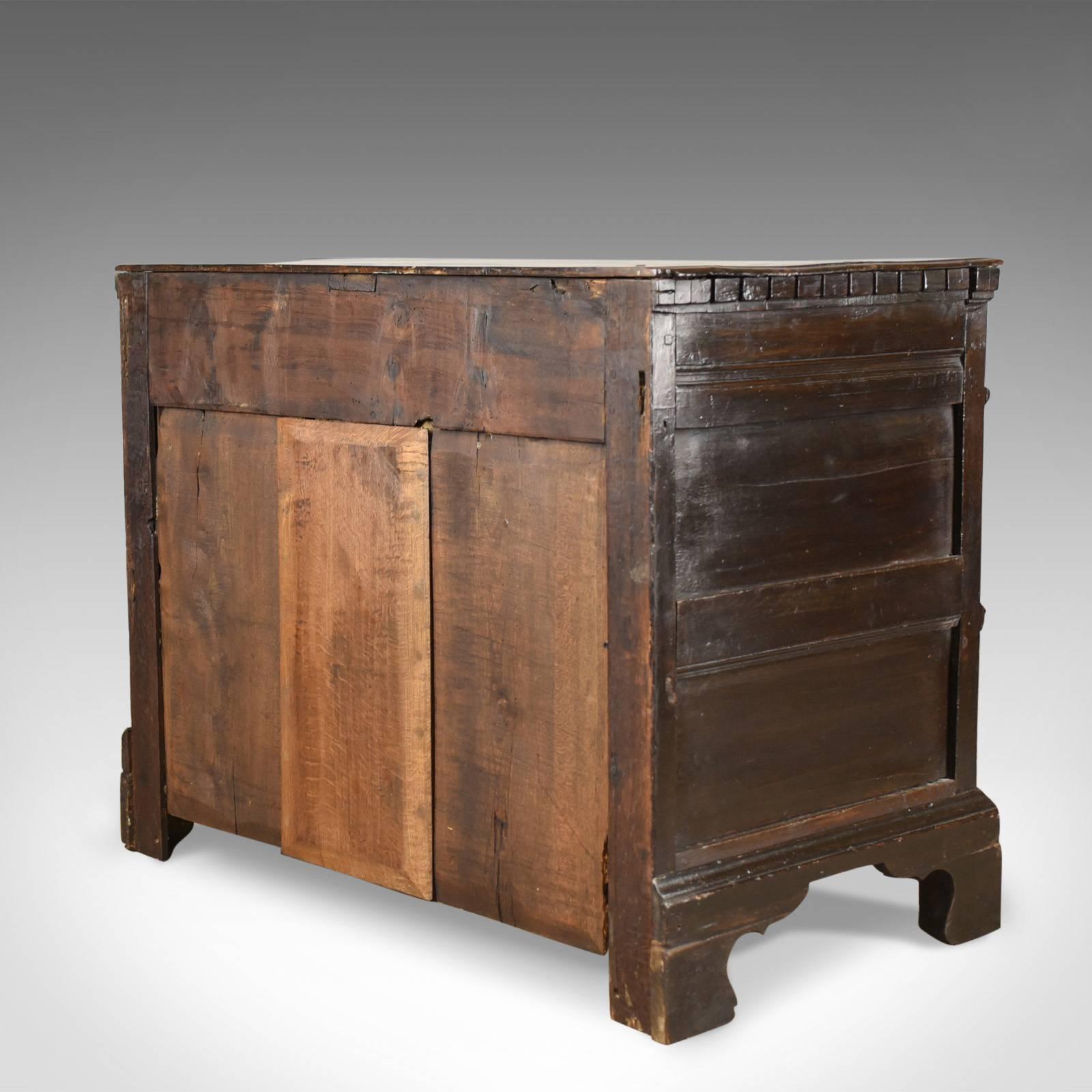 William and Mary Antique Chest of Drawers, 17th Century and Later, English Oak, circa 1690