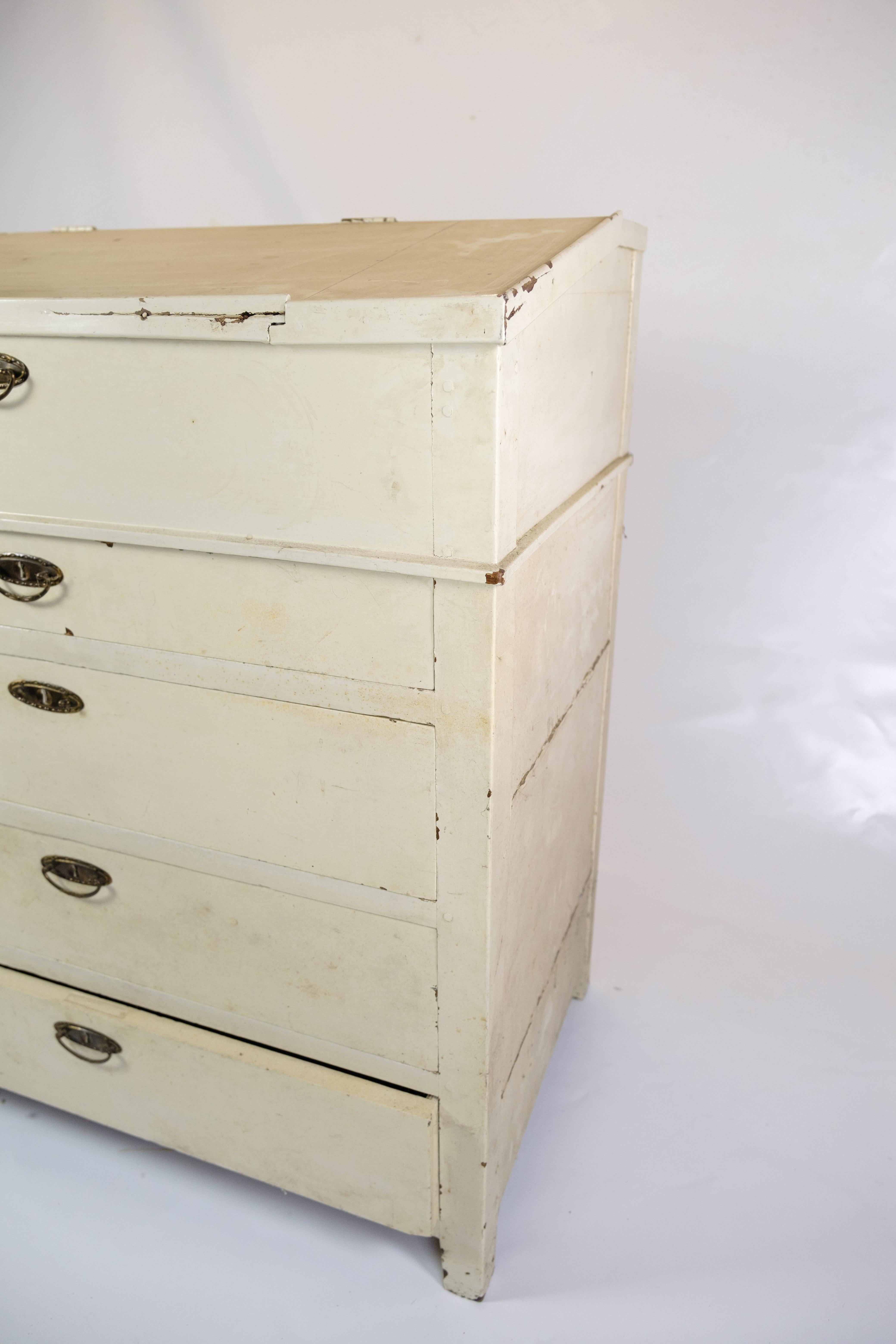 Other Antique Chest Of Drawers/Desk Painted White From 1890s For Sale