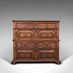 Antique Chest of Drawers, English, Oak, Tallboy, William III Period, Circa 1700
