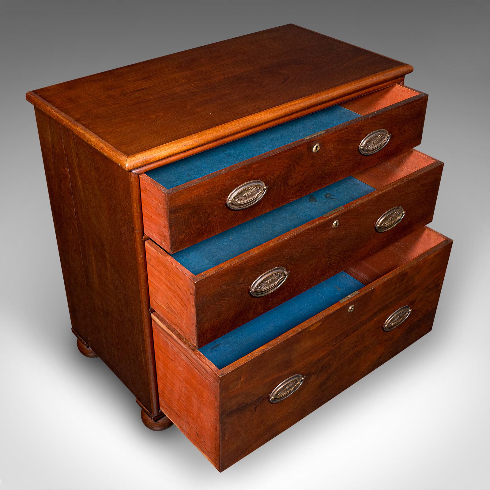 Ottone Cassettiera antica, Inglese, Contenitore, Cassetto a culla, Neoclassica, Vittoriana in vendita
